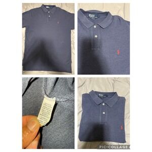 Polo By Ralph Lauren Men's Classic Fit Short Sleeve Navy Pony Mesh Polo shirt L